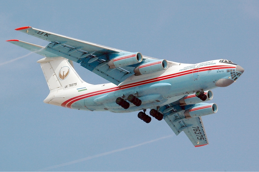 IL-76TD in flight, underside view